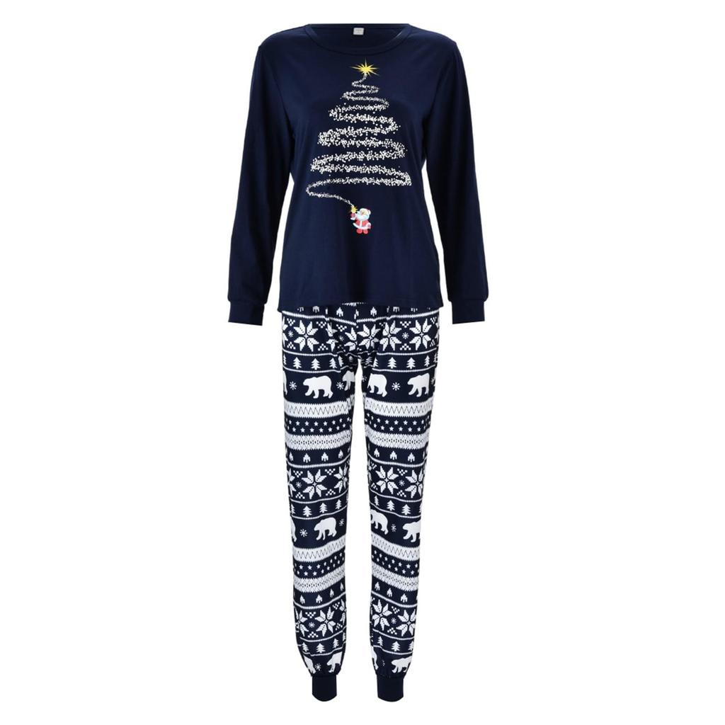 Christmas Prints Family Matching Long Sleeve Tops+Pants Set Family Matching Sets