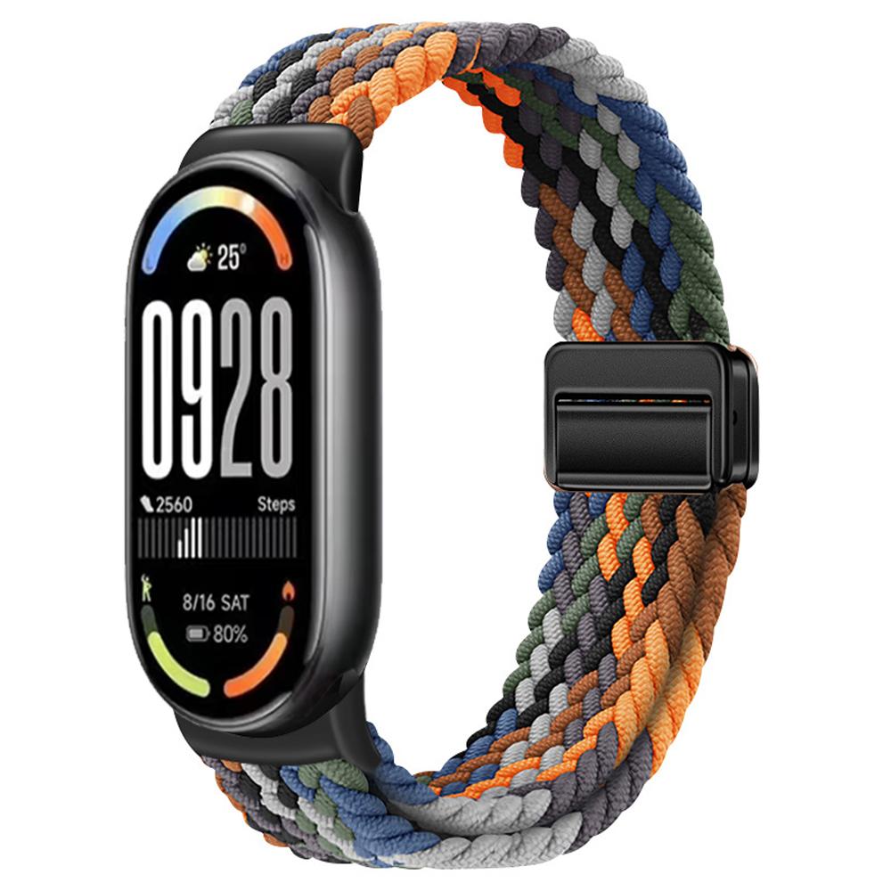Нейлоновый петлевой ремешок для Xiaomi Mi Band 10 Браслет Плетеный Браслет Дышащий Наручный ремешок для XiaoMi Band 8 9 10 NFC Магнитная застежка Ремень