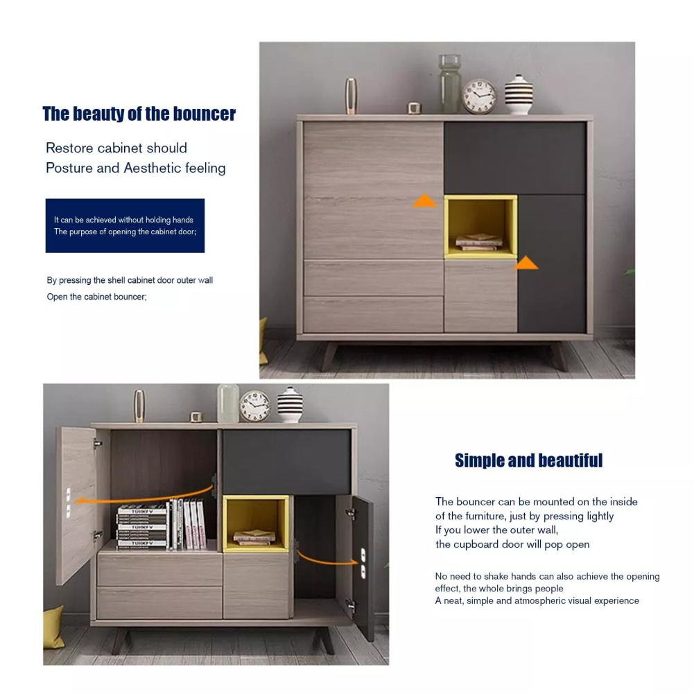 4pcs Magnetic Push To Open Latch Cabinet Doors Rebound Cabinets Catches Drawer Closet Wardrobe Door Closers Home Hardware