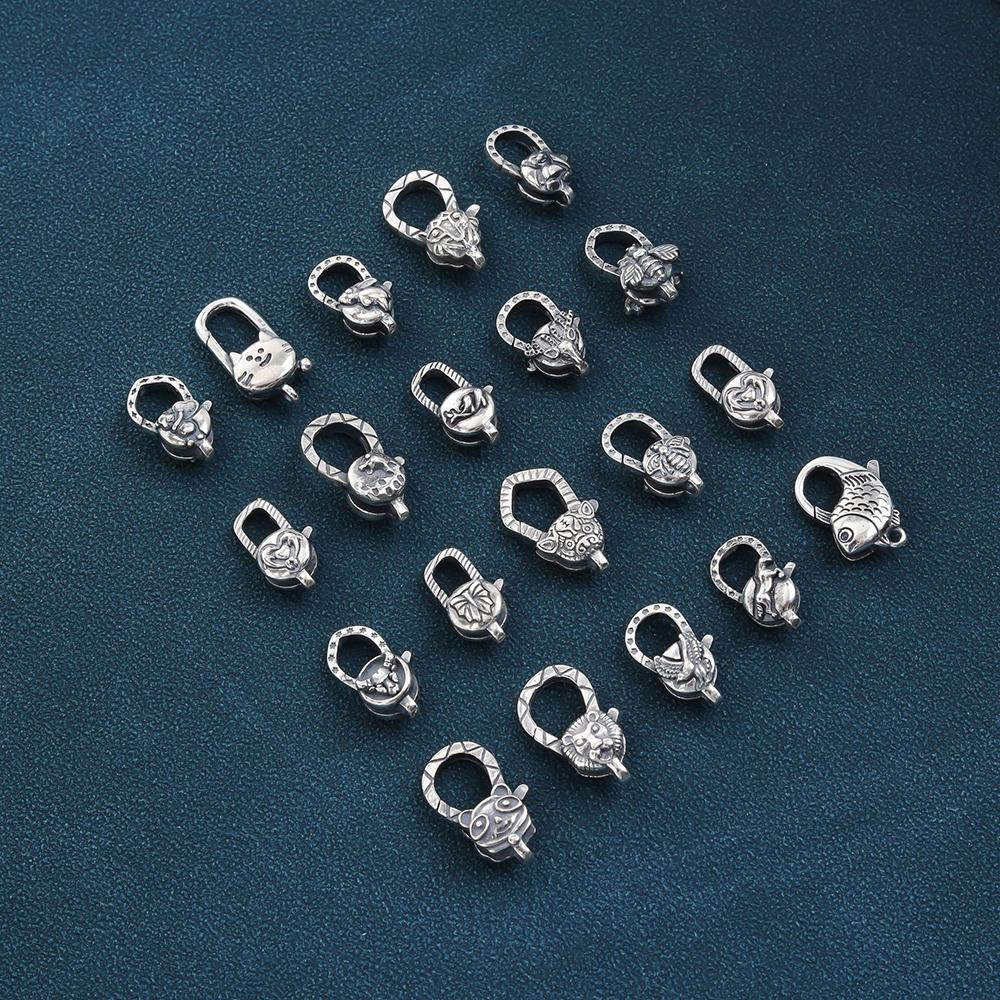 S925 Sterling Silver Lobster Clasp Diy Jewelry Handcrafted Accessory Clasp Bracelet Necklace Connecting Clasp