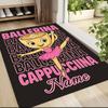 Custom Name Ballerina Cappuccino Carpet Rug Customizable Soft Washable Anti-Slip Home Living Room Sofa Mats Personalized Rug. 0909152