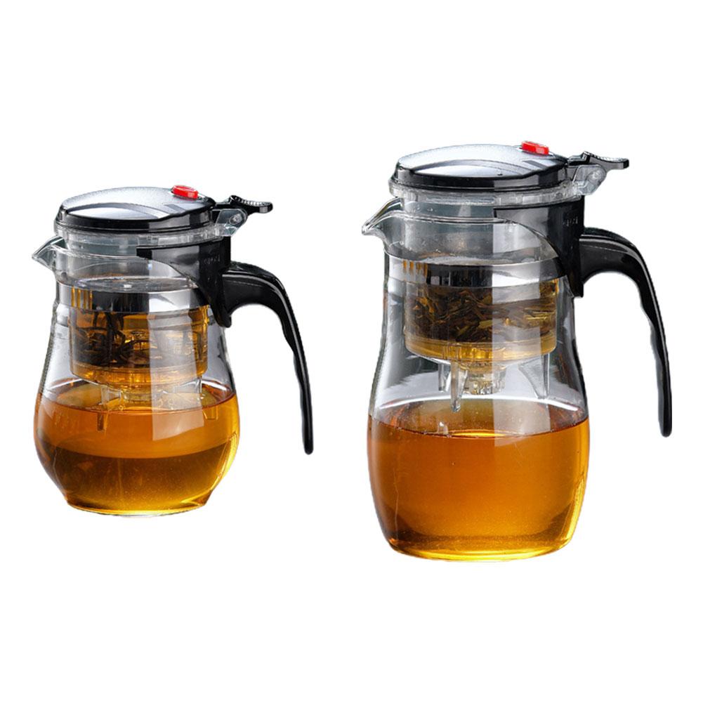 Heat Resistant Glass Teapot Puer Kettle Tea Infuser Chinese Kung Fu Teawear One-click Filtering Tea Pot Coffee Pot Home Teaware