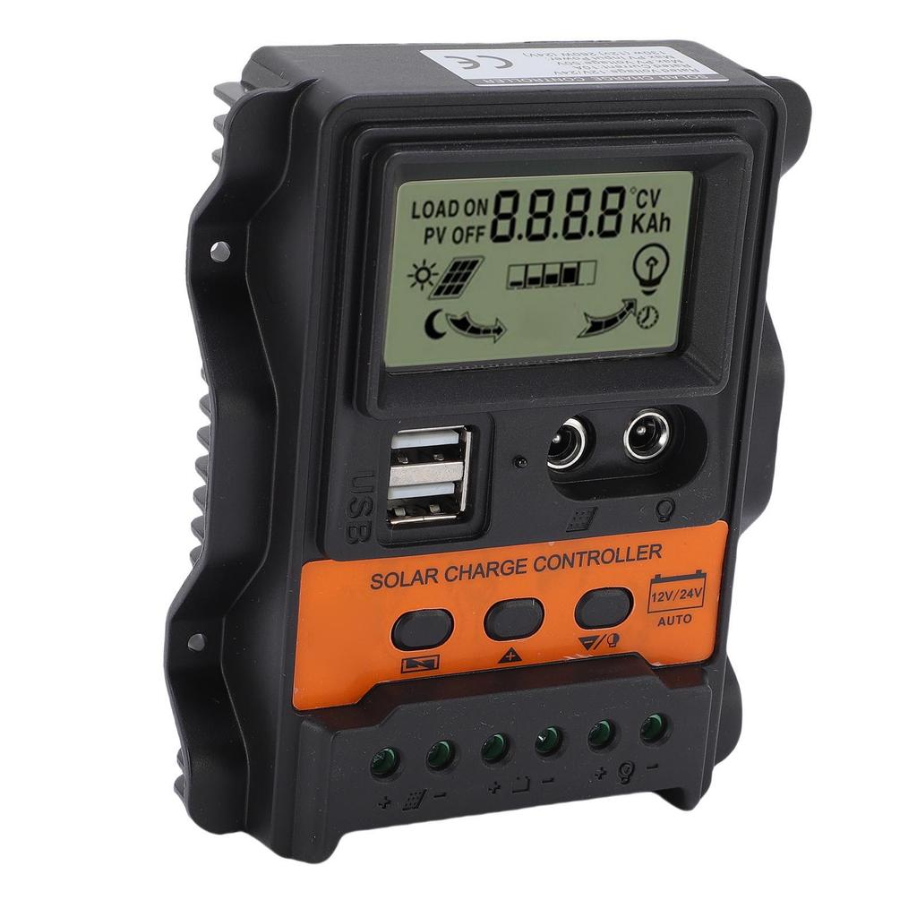 Контроллер солнечной панели 12В 24В Двойной USB Порт DC 20А Эффективный Автоадаптируемый для Уличного Освещения Фотоэлектрическая Генерация Энергии