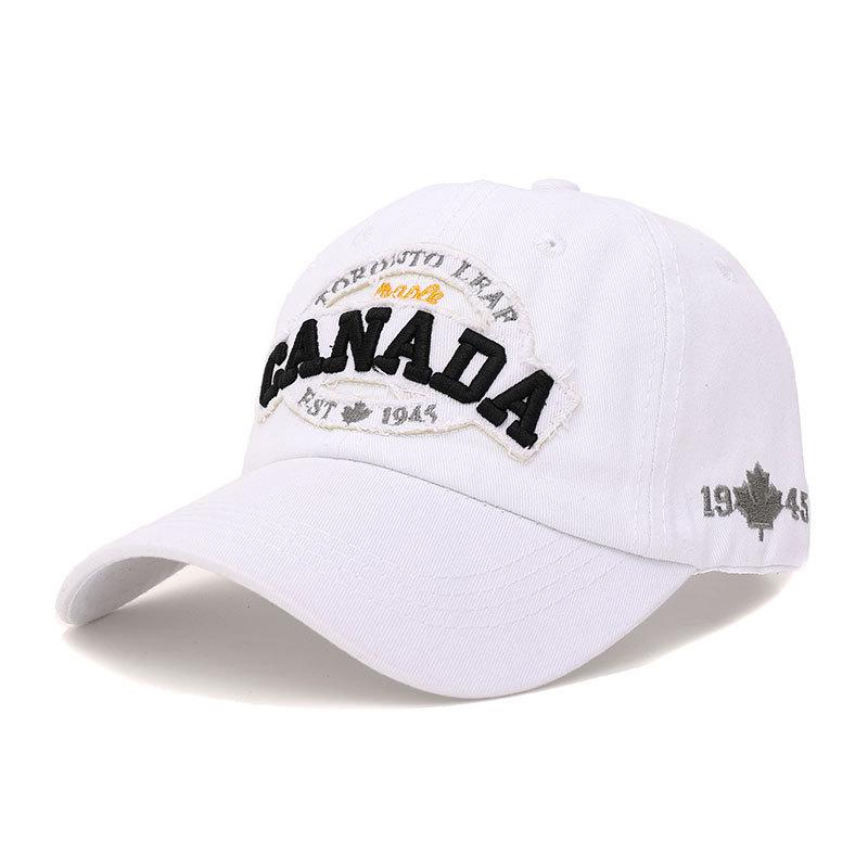 Классическая вышитая бейсболка-тракер, регулируемая папина шляпа с канадской вышивкой, повседневный стиль, мягкая ткань средней плотности