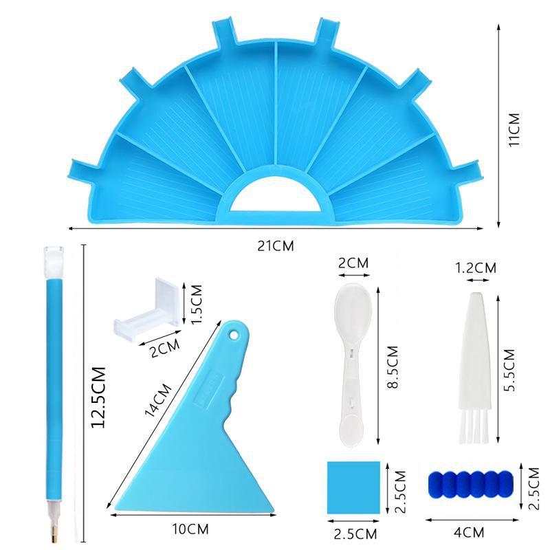 5D DIY Diamond Painting Tool Funnel Design Plastic Tray Diamond Embroidery Accessories Diamond Cross Stitch Tool Sets Bead Sorti