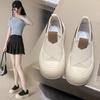 Summer New Breathable White Shoes for Female Students Thick Soled Casual Board Shoes