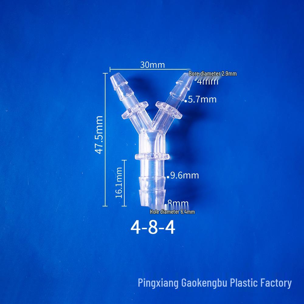 Прозрачный Y-образный пластиковый тройник-адаптер для универсальных водопроводных труб