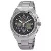 Promaster Skyhawk A-T Chronograph Stainless Steel Black Dial Eco-Drive JY8120-58E 200M Men's Pilot Watch