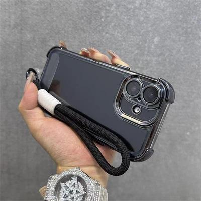 Для Tecno Spark 20 Pro 20C 10C Go 1 2025 2024 2023 Pop 8 7 Pro iTEL P55 A70 A50 Чехол с гальваническим покрытием рамки со шнурком, мягкая крышка