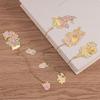 Pendant Flowers Brass Bookmark Tassel Book Clip Retro Metal Bookmark Teacher