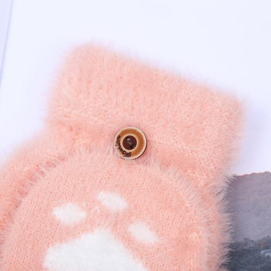 Пушистые варежки-трансформеры Пушистые теплые перчатки без пальцев с откидными клапанами Зимние мягкие