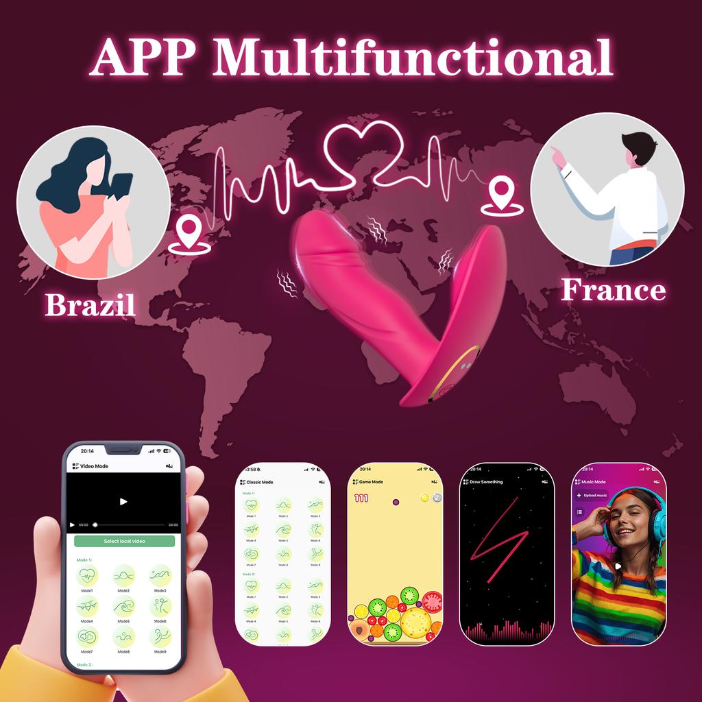 Управление через приложение носимый дилдо вибратор для женщин клитор стимулятор массажер точки G женская анальная пробка вибрирующие взрослые секс-игрушки