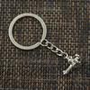 Fashion 30mm Key Ring Metal Key Chain Keychain Jewelry Antique Silver Color Plated Airplane Plane Biplane 19x9x13mm Pendant