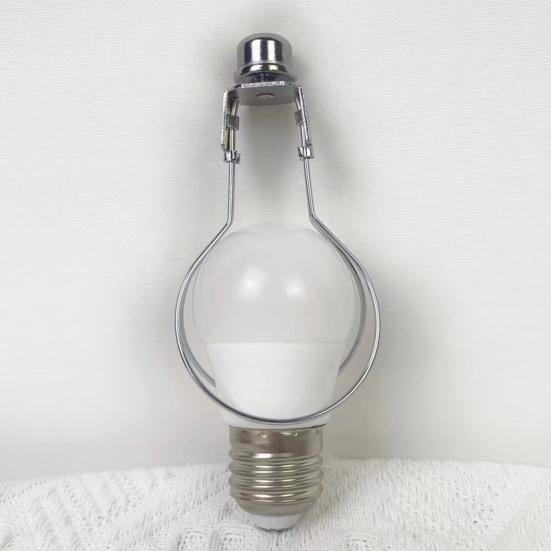 2Pcs Steel Wire Lamp Shade Light Bulb Clip Adapter with Hat Knob Finial Silicone Levelers Heat Resistant Lampshade Adapter