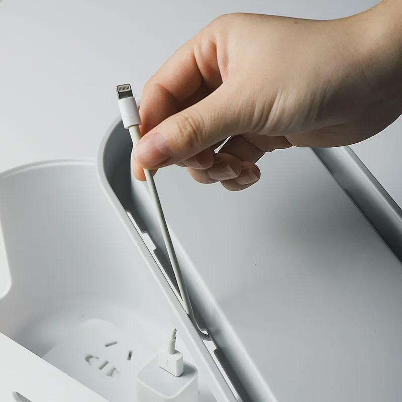 Большая розетка питания и коробка для управления проводами для рабочего стола