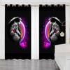 Popular Space Cute Cat Style High Shading Curtain Nordic Simple Bedroom Space Bay Window Opening Living Room Blackout Sunscreen Curtain Hot