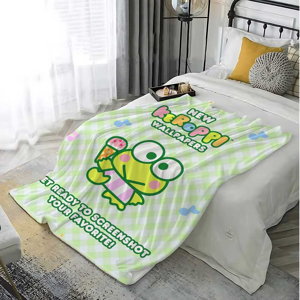 Plush Blanket Sofa Winter Kawaii KEROKEROKEROPPIS Bedroom Decoration Home Fluffy Soft Blankets for Bed Bedspread the Throw Warm