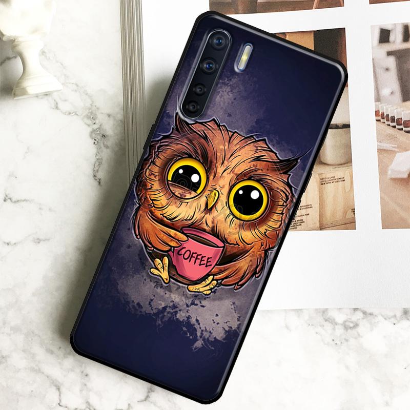 Cute Cartoon Owl Case For Oppo A79 A18 A38 A58 A78 A98 A40 A60 A80 A16 A76 A96 A15 A74 A94 A54 A17 A77 Cover