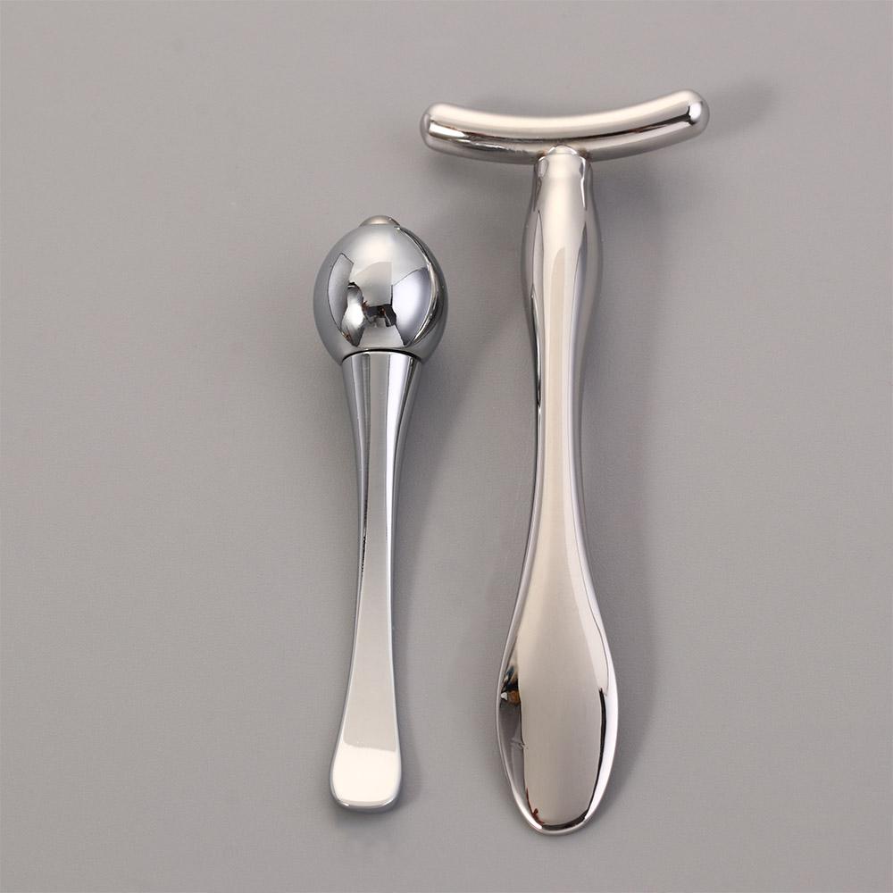 T-shape Facials Massage Stick Eye Cream Spoon Face Lifting Eye Massage Roller Face Cream Applicator