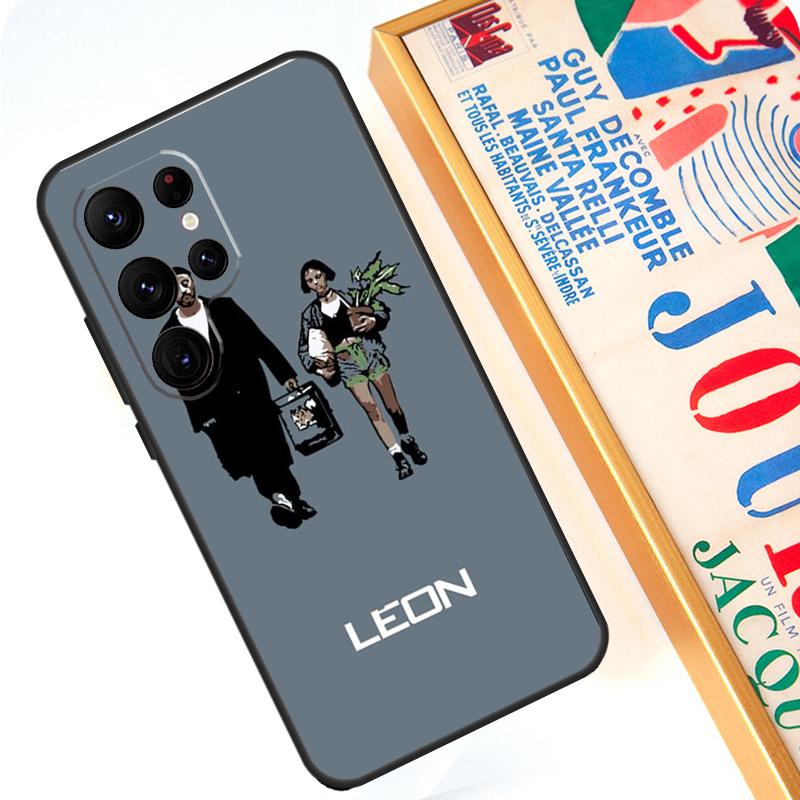 Leon The Professional Case For Samsung Galaxy S24 S23 Ultra S22 Note 20 Note 10 Plus S8 S9 S10 S21 S20 FE Cover