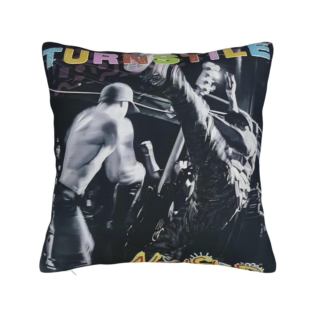Decorative Pillow Covers Turnstile Rock Band Tour Merchandise Living Room Throw Pillow Case Cover Square Multiple Sizes