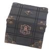 Vintage Wooden Box Retro Antique Decorative Treasure Chest Case Trinket Box with Lock for Storing