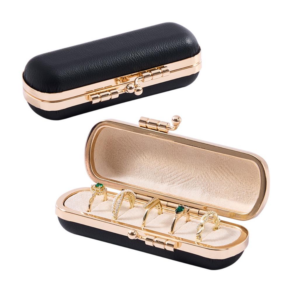 Clasp Closure Ring Case Hard Shell Ring Organizer Vintage Jewelry Case Daily Carry