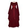 Women Vintage Costumes Sexy Long Sleeve Lace-Up Medieval Gothic Floor Length Dresses Cosplay Retro Long Maxi Dress