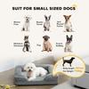 Dog Sofa Bed, Washable Pet Bed with Removable Cover and Non-Slip Bottom for Cats and Small Dogs, Grey