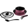 [Online only] Tefal Pot and frying pan set with removable handles, 7-piece set, compatible with IH gas fires, comes with a spoon convenient for frying