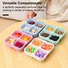 4 шт. ланч-бокс для детей, многоразовые контейнеры для закусок с 4 отделениями, коробка для бенто для школьных работ, путешествий