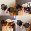 Beach Travel Metal Frame Sun Glasses Square Eyewear Retro Oversized Sunglasses for Women