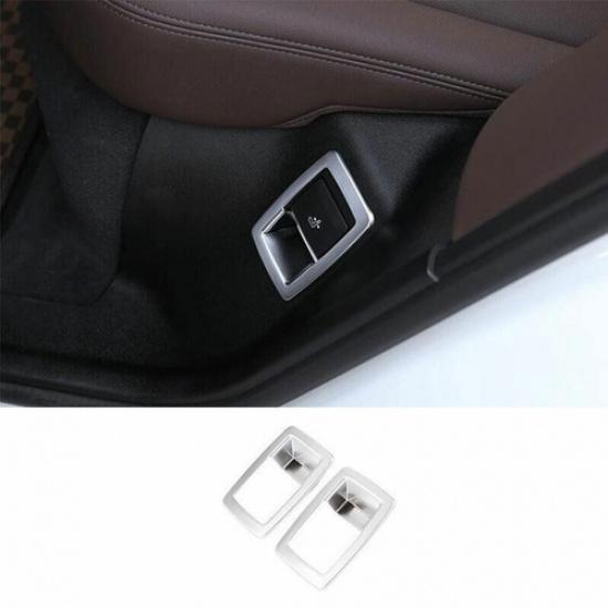 ABS Silver Rear Seat Adjustment Button Cover Trim For BMW X3 G01 X4 G02 2018-21