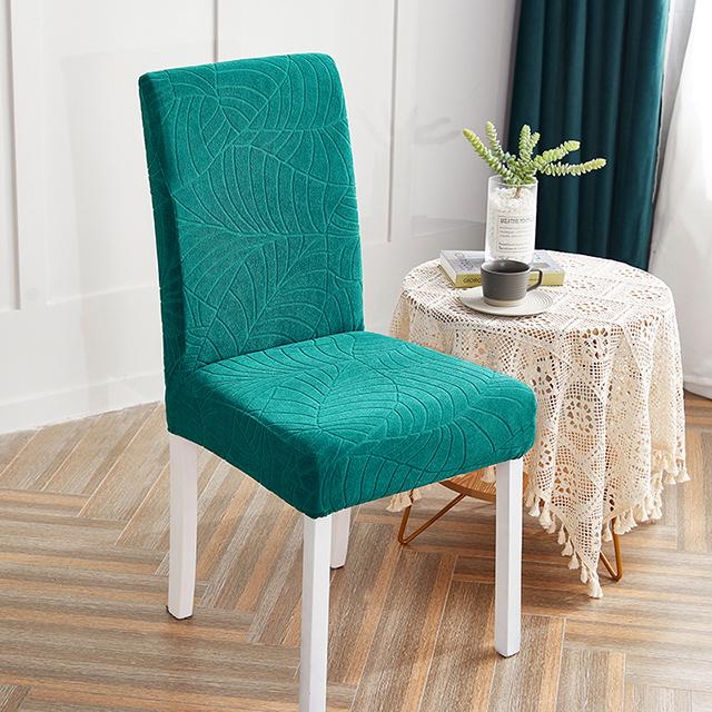 Waterproof Chair Covers For Dining Room Thick Fabric Jacquard Chair Slipcover Protector Washable Banquet Seat Cover For Hotel