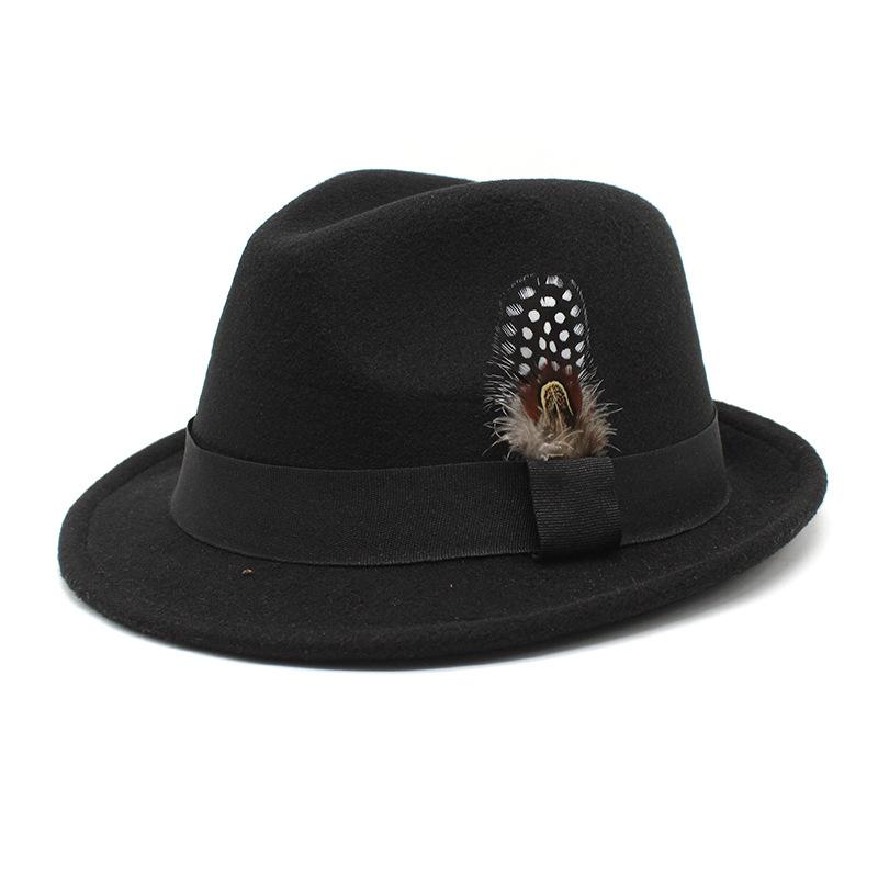 Woolen Women'S Hat British Retro Top Hat Women'S Trendy Fashion Warm Jazz Hat