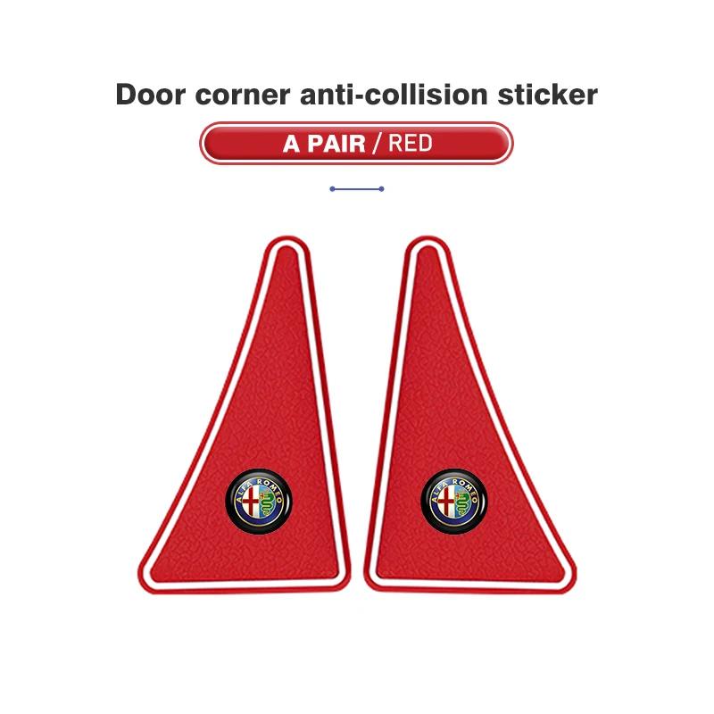 2pcs Car Door Corner Anti-collision Durable Protective Stickers For Alfa Romeo Giulia 147 Mito 156 159 166 GT Stelvio Brera BX2