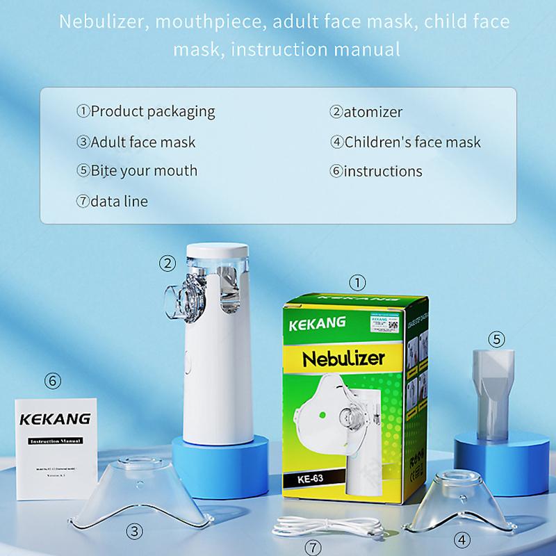 Домашний Медицинский Портативный Ручной Небулайзер Детский Бесшумный Двусторонний Ультразвуковой Микросетчатый Небулайзер