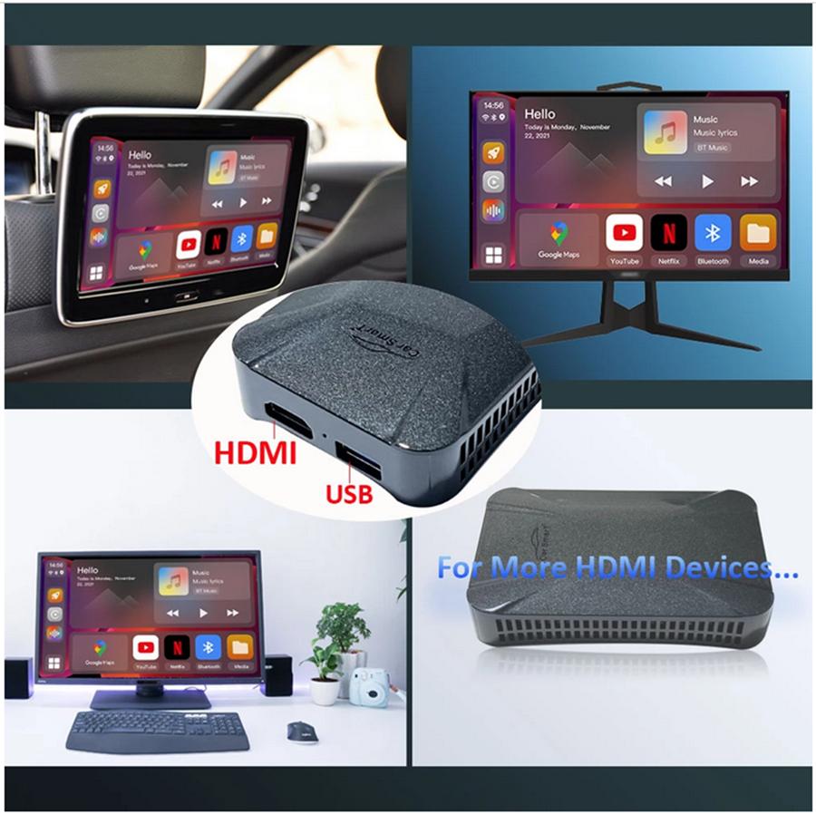 Android 11 Для Carplay Ai Box Автомобильный Мультимедийный Плеер Для Netflix Youtube 4G+128ГБ