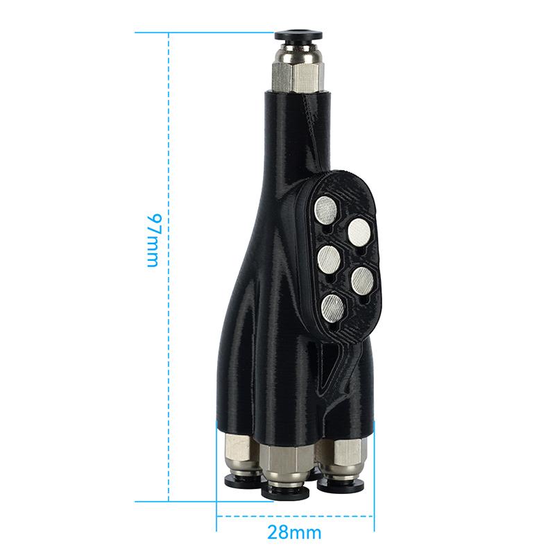 Для Bambu Lab Ams Connector 4-в-1 ПТФЭ адаптер трубный порт расширения 4 подачи многоцветный для Bambulab X1 X1C P1P P1S A1 A1Min