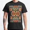 Men Fashion Casual Short Sleeves A Symphony of Colorful Blooms Black Tees Classic Oversized T-shirts