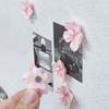 20Pcs Pink Cherry Blossom Refrigerator Magnet Photo Notes Holder Home Office Kitchen Whiteboard Locker Fridge Peach Flower Magnetic Decoration