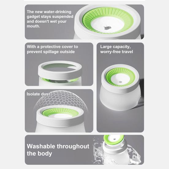 Медленная поилка для собак 1200 мл 600 мл Непроливайка Миска для воды для питомцев Конструкция с плавающим диском Без беспорядка Поилка для кошек и собак