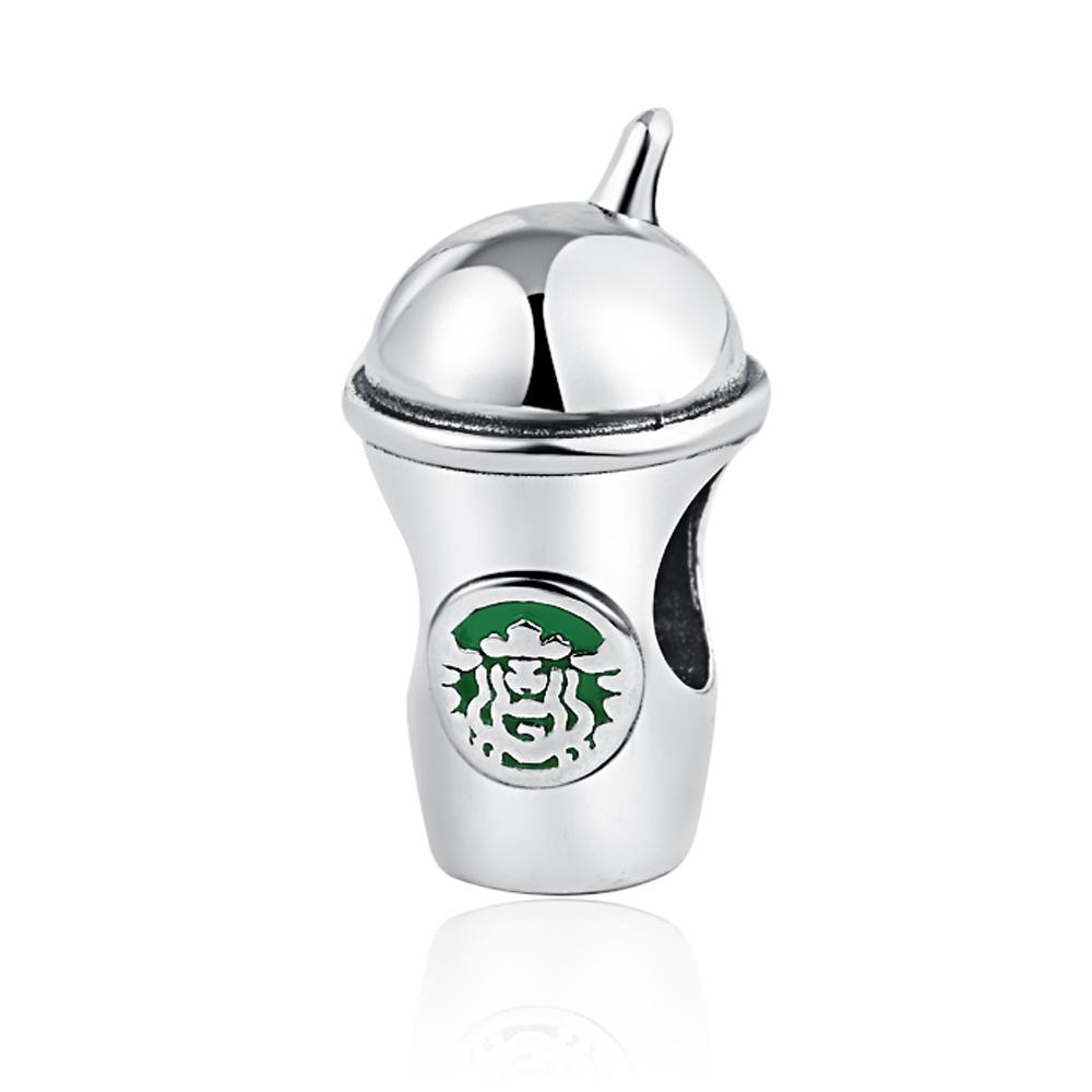 New Copper Red Wine Cup Coffee Cup Beverage Can Exquisite Charm Pendant Diy Beads Fit For Original Bracelets Women'S Jewelry