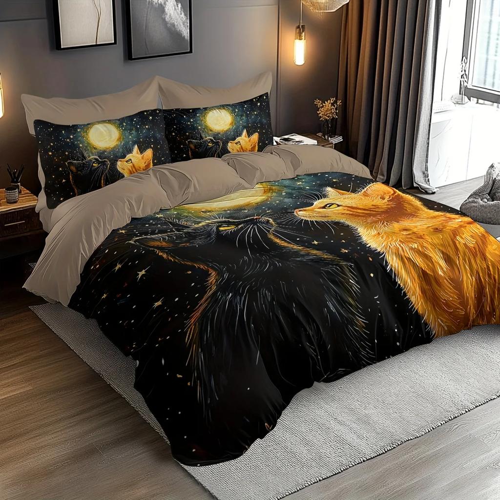 2/3Pcs Moonlight Bedding Set 3D Print Duvet Cover Set Super Soft Digital Printed Bedding Set Gift For Lover
