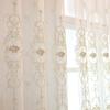 1 шт. Современные вышитые цветочные узоры, прозрачные шторы, дизайн с карманами на штанге, стираемые в стиральной машине полиэстеровые сетчатые шторы для гостиной, спальни