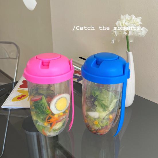 1000ml Salad Cup with K Large Capacity Portable Low-fat Diet Meal Fruit And Vegetable Snack Cup Outdoor