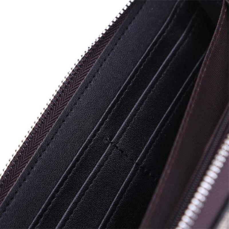 Длинные клетчатые кошельки для мужчин, винтажный дизайн, кошелек на молнии, держатель для визиток, кошельки