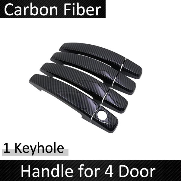 for Opel Vauxhall Meriva B Activan Crossvan 2011~2017 2012 Carbon Fiber Door Handle Cover Trim Car External Accessories Stickers