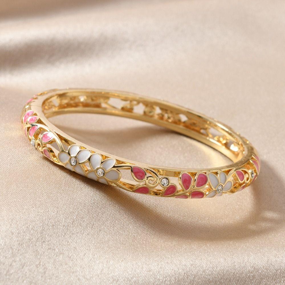 Traditional Vintage Cloisonne Bangle Enamel Women's Hand Bracelet Jewelry Gifts