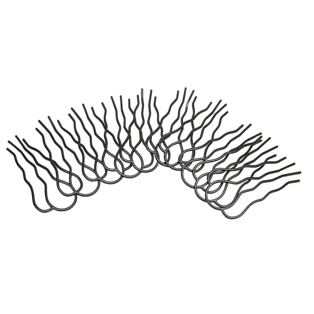 10 Pcs Hair U Shaped Clip Metal Black Coating French Vintage Style U Shaped Hair Pins for Hairstyling